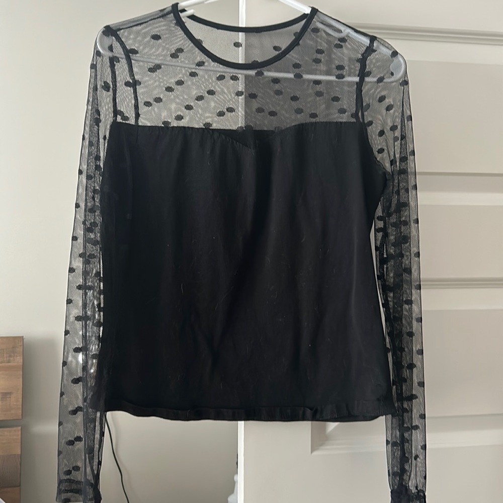 Black sheer top
